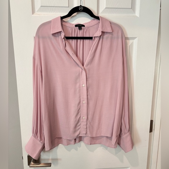 J. Crew Long Sleeve Button Down Shirt with Dress Shirt Collar in Icy Orchid M - Picture 3 of 13